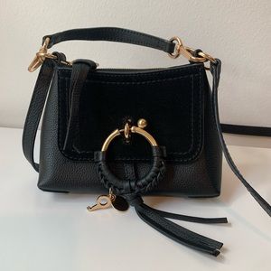 See by Chloé Joan Mini Leather Crossbody Bag in Black